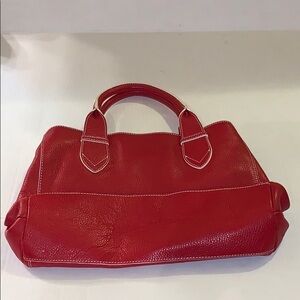 Maurizio Taiuti red leather tote bag